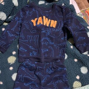Carter's Navy and Orange Pajama Set